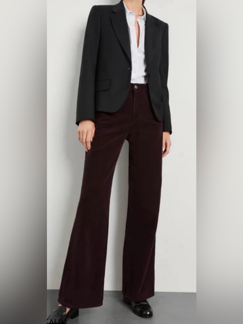 Citizens of Humanity Annina Corduroy Wide Leg Pants Burgundy Size 30 NWOT